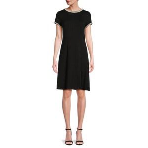 (52% OFF) NEW Karl Lagerfeld Paris Faux Pearl Fit & Flare Dress 8 MSRP $175